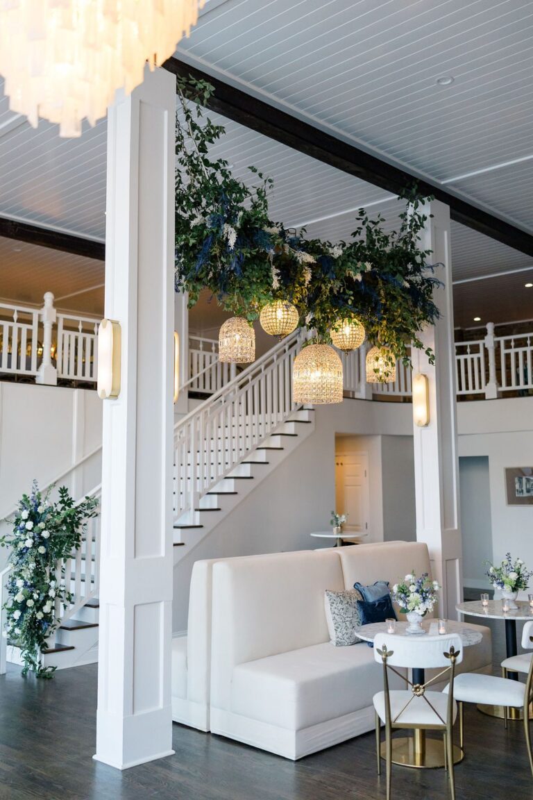 Staircase and lounge in the 128 South hall