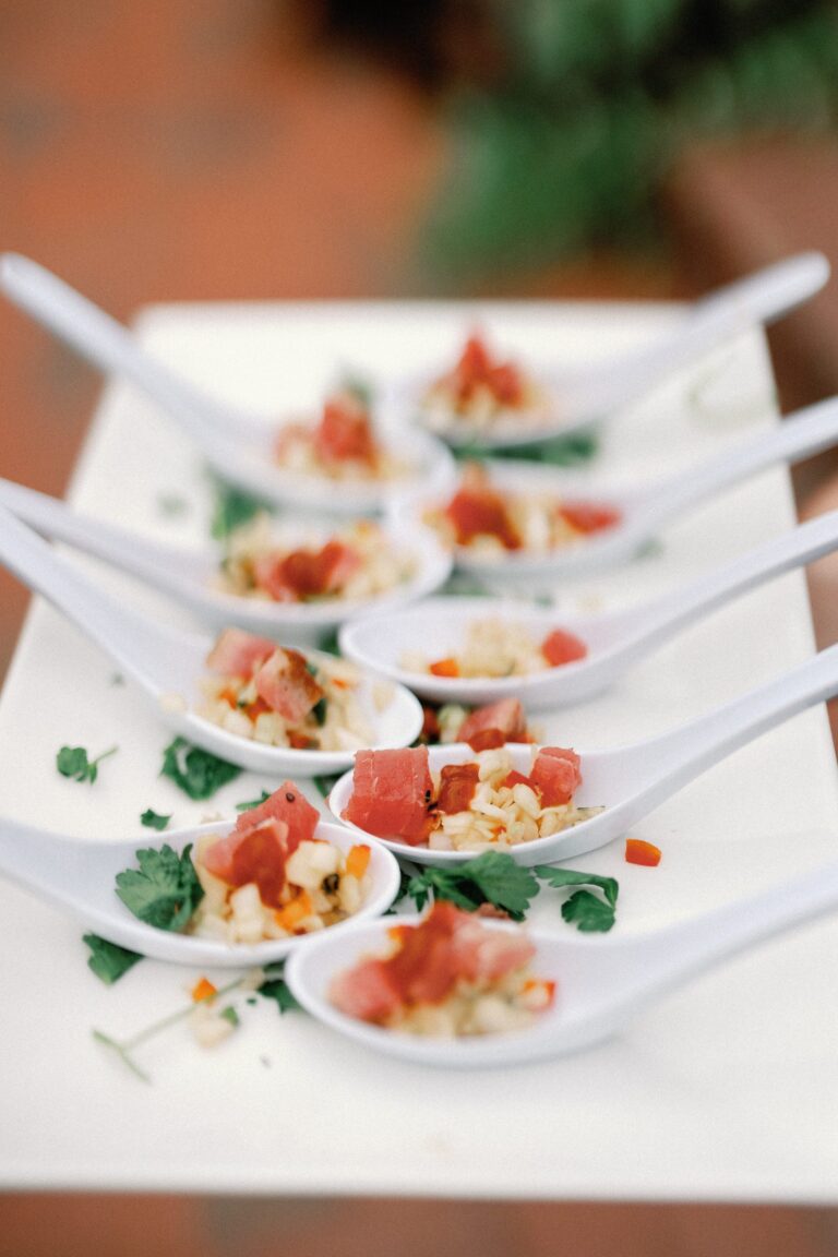 Ceviche spoons by 128 South Catering