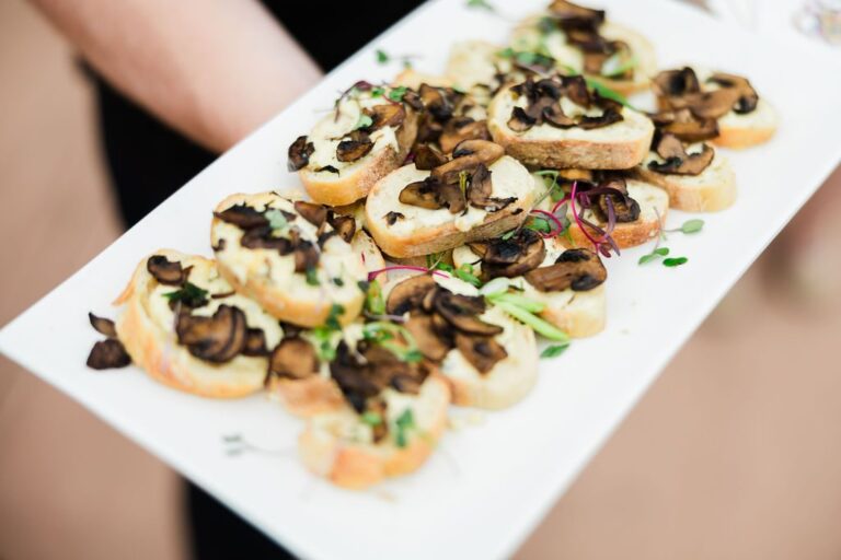 Mushroom crostini by 128 South Catering