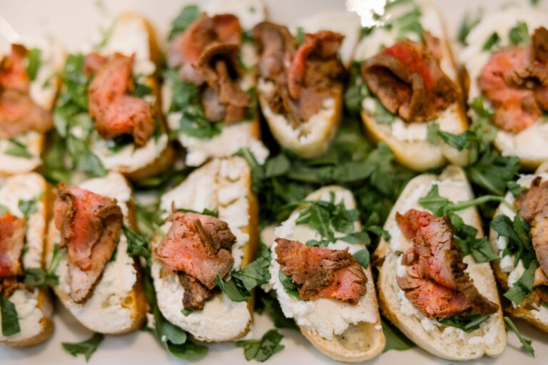 Steak crostini by 128 South Catering